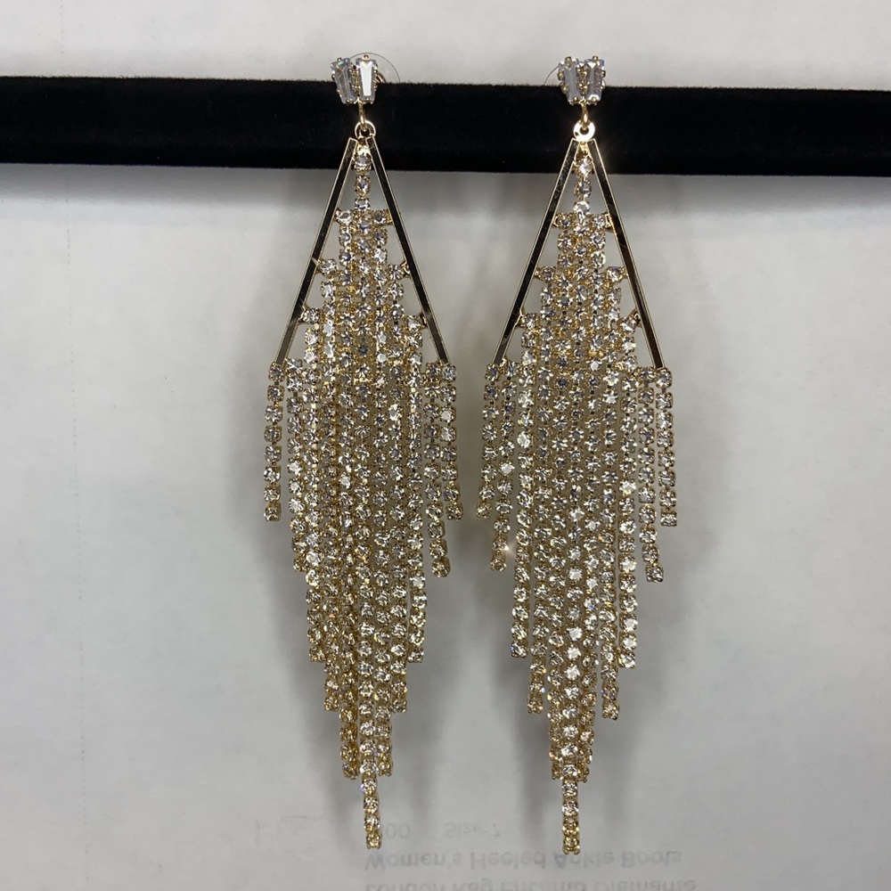 Embellished Statement Drop Earrings